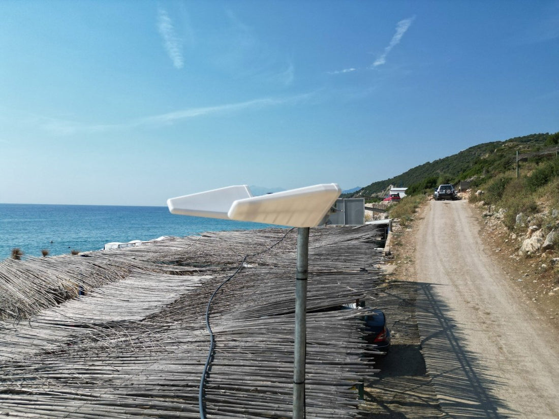 CoFlex3200 5G Antennen Set in Kroatien Strand, Booster Antenne für den Toursimus
